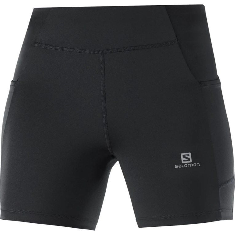 Black Salomon Cross Run 5'' Short Women's Running Tights | IE BO3179